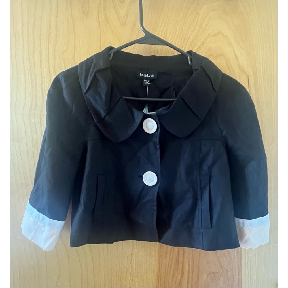 Mod Bebe Black and White Cropped Luncheon Jacket
